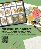 Watercolor Set Of 50 & Coloring Book Bundle