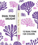 Dual Tone Brush Tip Acrylic Paint Marker Set