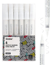 White Extra Fine Tip Acrylic Paint Marker Set Of 6