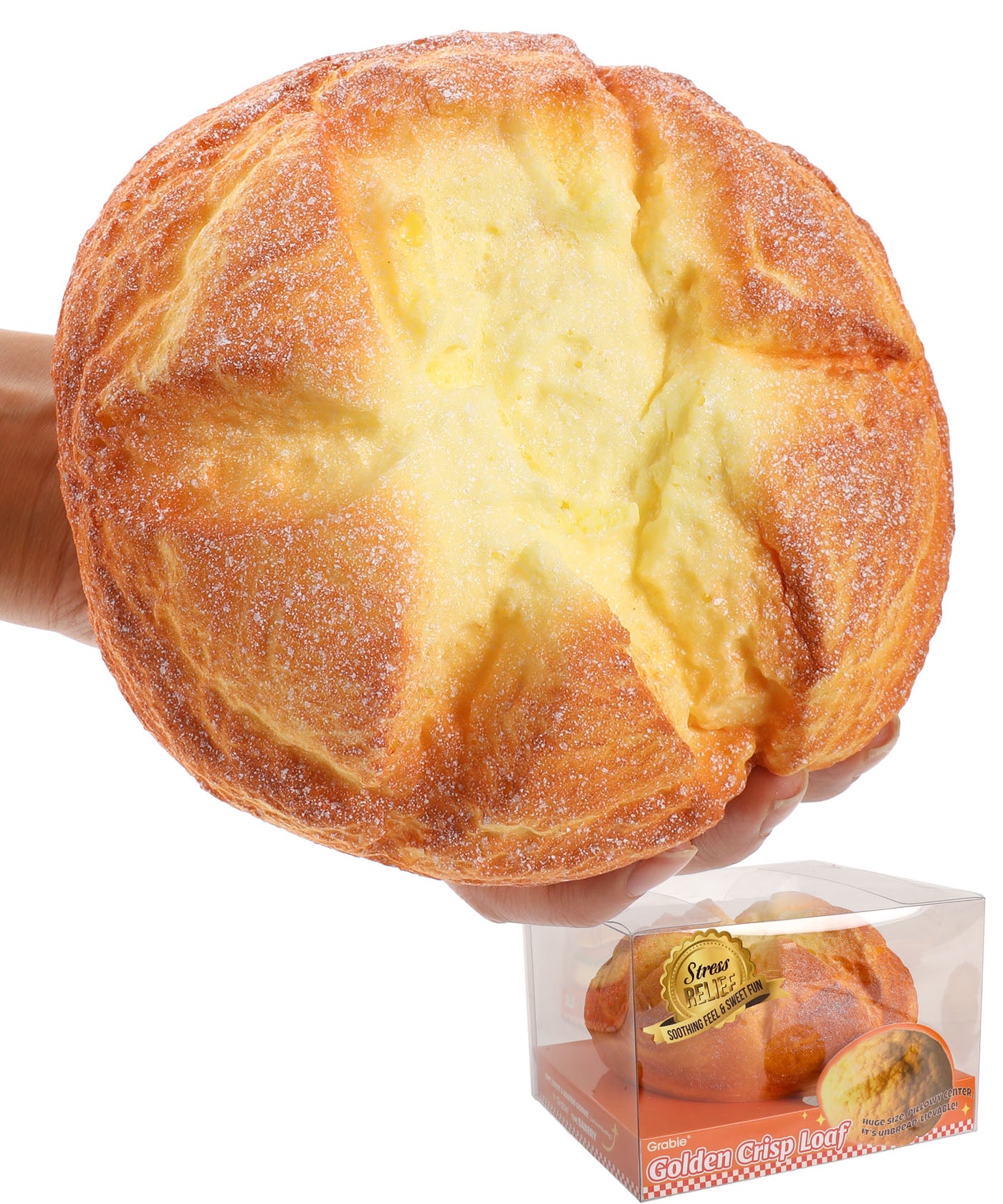 Grabie Ultimate Stress Relief Squishy - Golden Crisp Loaf