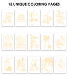 15 Sheets 140LB Essential-Themed Watercolor Coloring Book