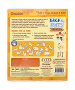 Drop to Puff 3D Sponge Art Kit packaging showing craft shapes, markers, strings, and keychain clips for creative art supplies..