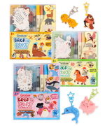 Drop to Puff 3D Sponge Art Kit with colorful markers and animal sponge shapes for creative art fun 