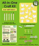 Drop to Puff 3D Sponge Art Kit with vibrant dual-ended markers, wood-pulp shapes, water brush pen, star keychains, and twine strings