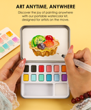 Watercolor Pocket Set Of 12 With Brush - Dessert Colors