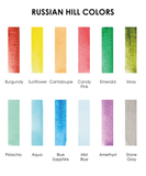 Grabie × FAMSF Watercolor Pocket Set of 12 with Brush - Fog over the Gate