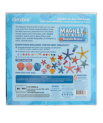 Grabie Magnet Painting Kit (DIY Refrigerator Magnet Kit) with seaside-themed resin pieces, markers, and sealer for creative art projects. 