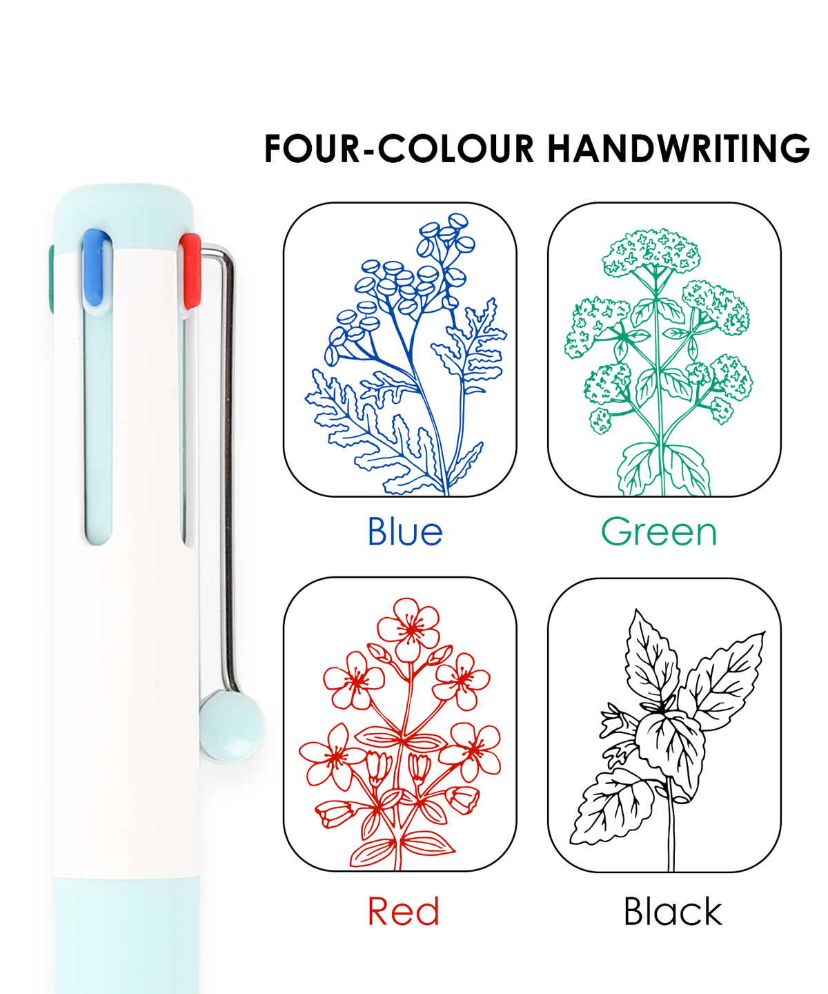 4 In 1 Multi-Color Gel Pen Set of 3