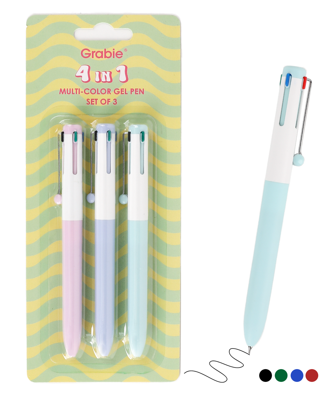 4 In 1 Multi-Color Gel Pen Set of 3
