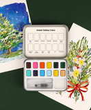 Watercolor Pocket Set Of 12 With Brush - Holiday Colors