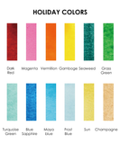 Watercolor Pocket Set Of 12 With Brush - Holiday Colors