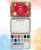 Watercolor Pocket Set Of 12 With Brush - Holiday Colors