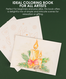 15 Sheets 140LB Holiday-Themed Watercolor Coloring Book