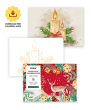 15 Sheets 140LB Holiday-Themed Watercolor Coloring Book