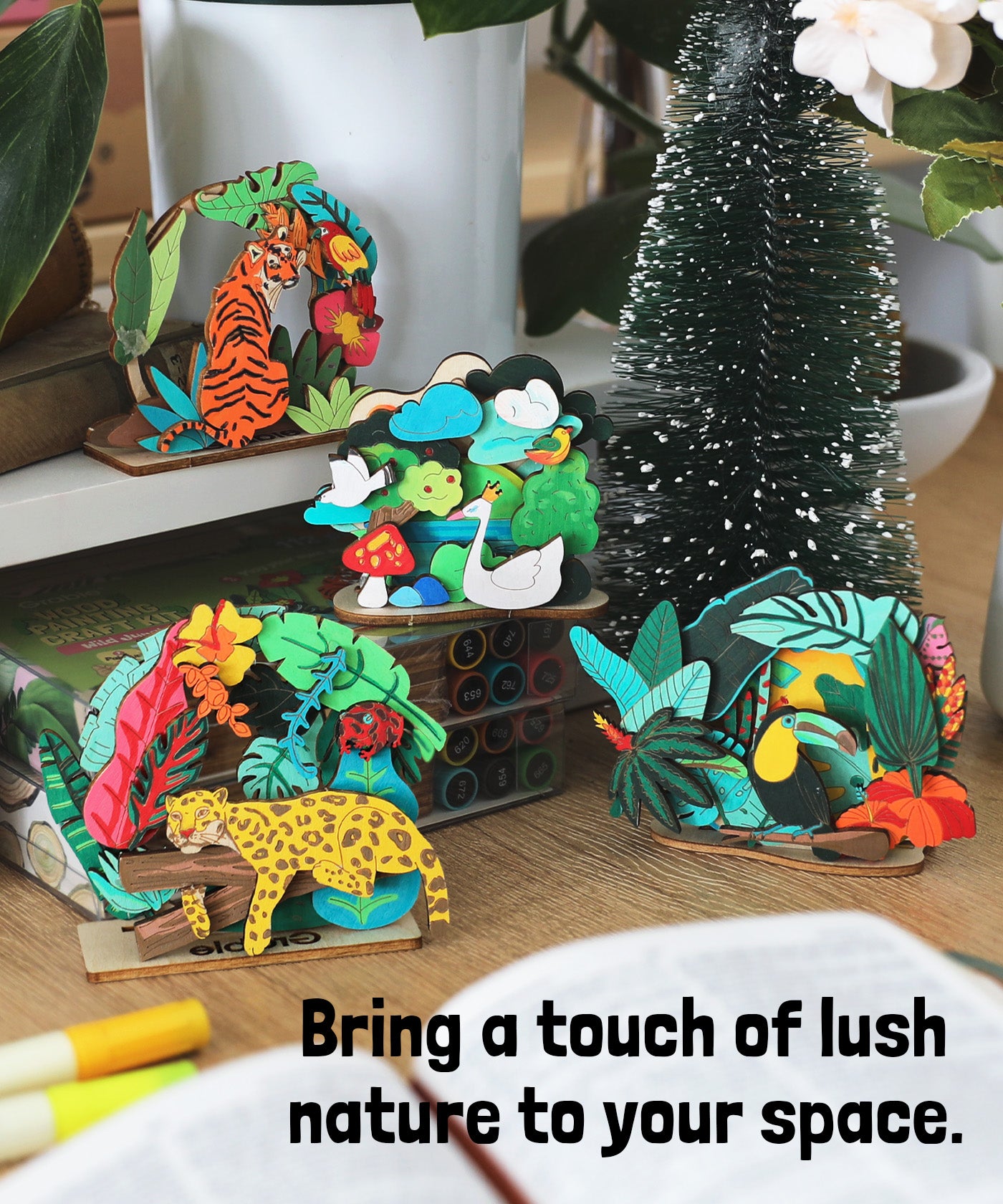 Wild Jungle wooden painting craft collection