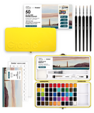 Grabie × FAMSF All-In-One Premium Watercolor Set of 50 - Fog over the Gate