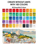 Grabie × FAMSF All-In-One Premium Watercolor Set of 100 - Russian Hill