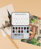 Grabie × FAMSF Watercolor Pocket Set of 12 with Brush - Russian Hill