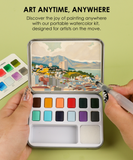 Grabie × FAMSF Watercolor Pocket Set of 12 with Brush - Russian Hill