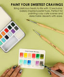 Grabie × FAMSF Watercolor Pocket Set of 12 with Brush - Fog over the Gate