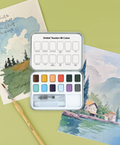 Grabie × FAMSF Watercolor Pocket Set of 12 with Brush - Russian Hill