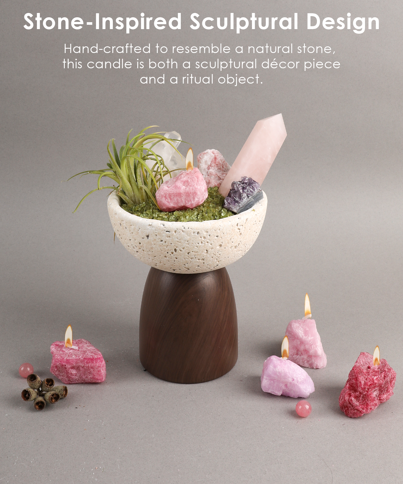 Scented Candle with an Energy Crystal inside