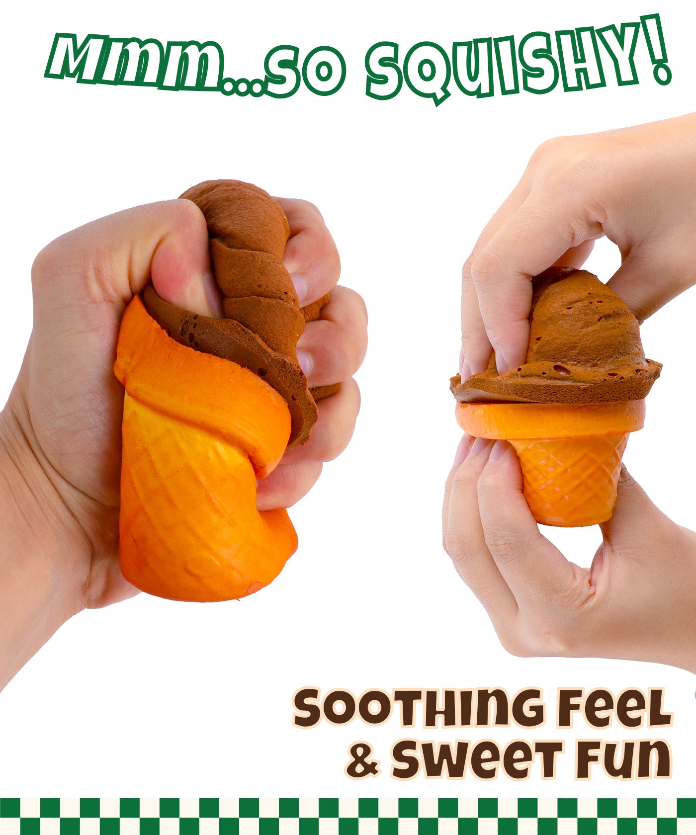 Grabie Ultimate Stress Relief Squishy - Sweet Ice Cream Scoop