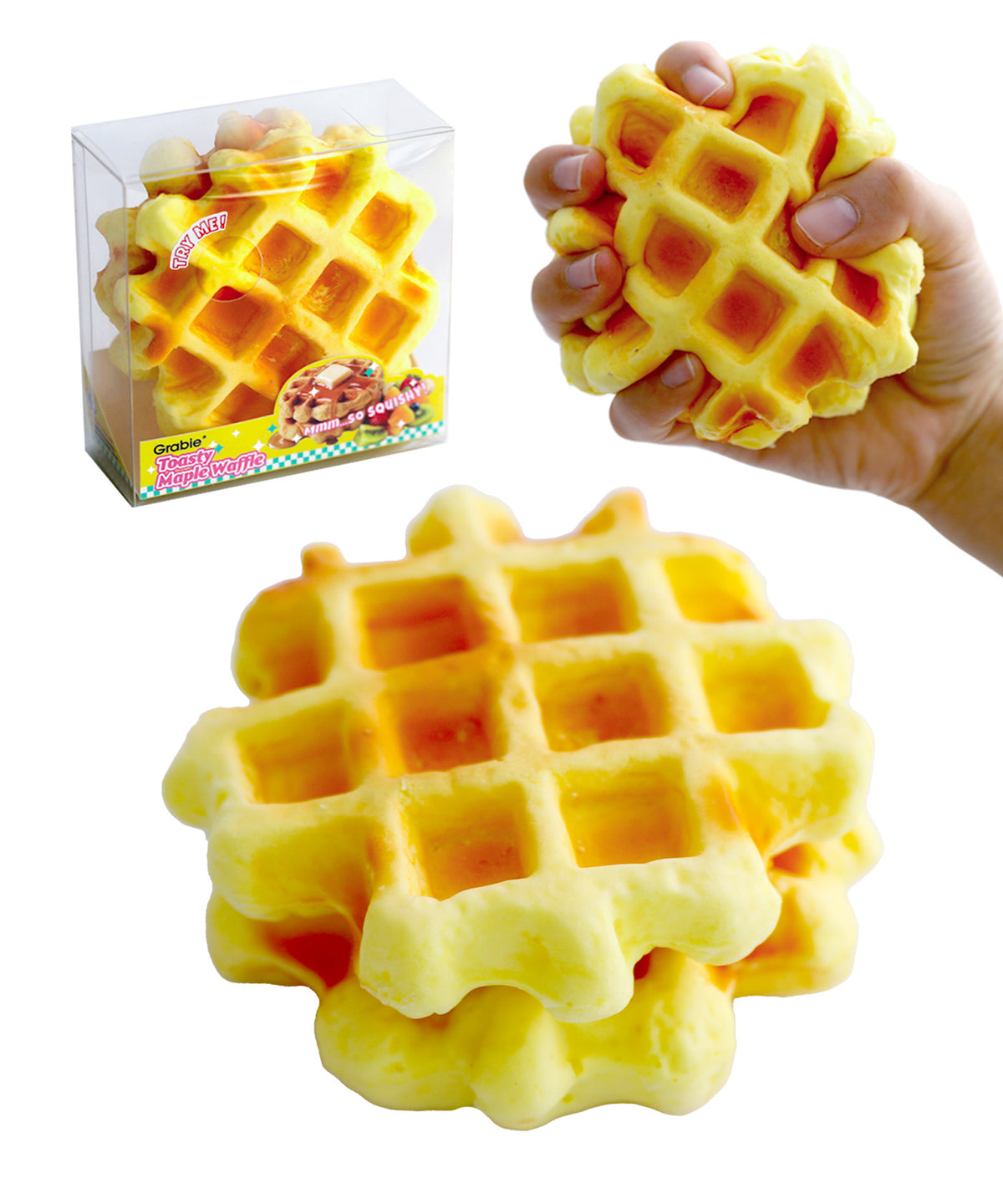 Grabie Ultimate Stress Relief Squishy - Toasty Maple Waffle