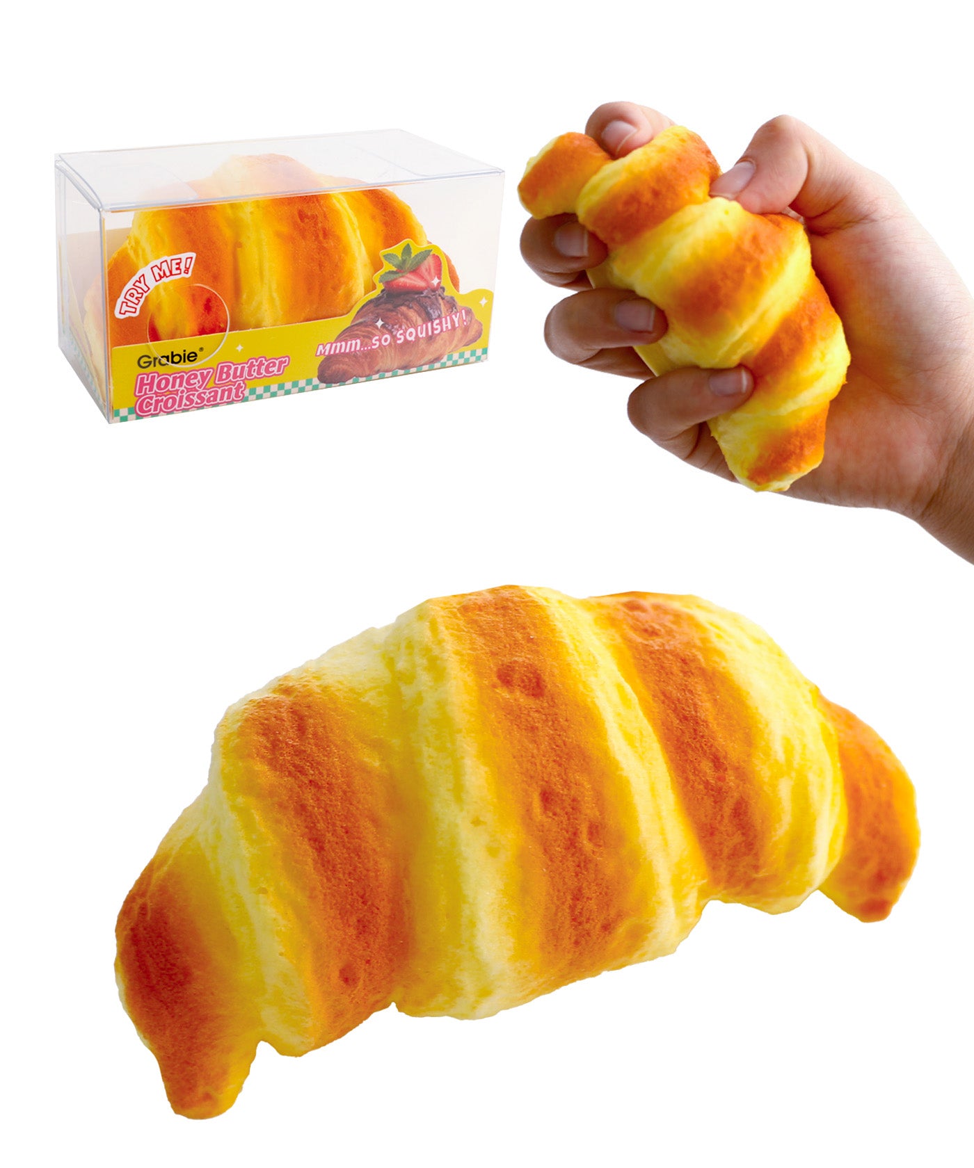 Grabie Ultimate Stress Relief Squishy - Honey Butter Croissant