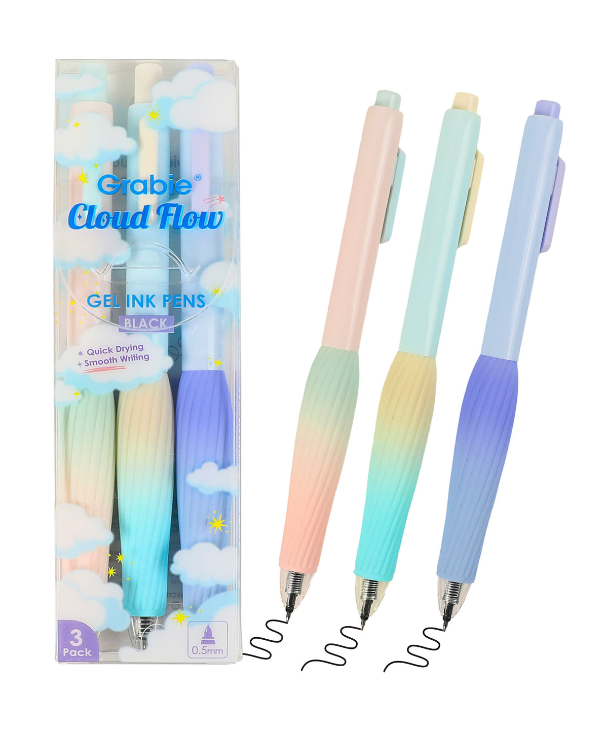 Cloud Flow Gel Ink Pen Set of 3