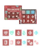 Gem Archive Jewelry Acrylic Stamps & Ink Pads Set