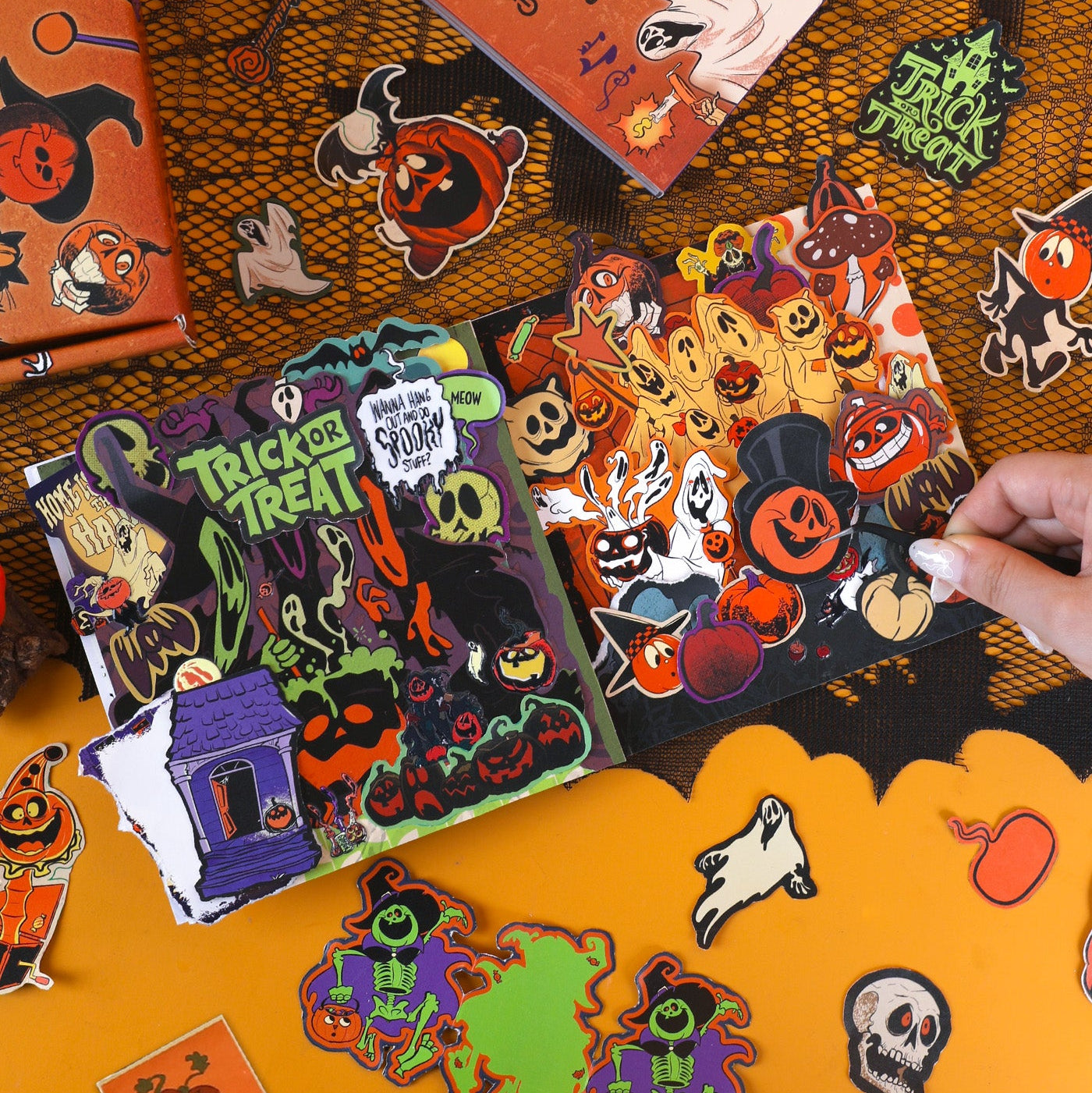 Retro Spooky Town-Themed Grabie Scrapbook Club Box