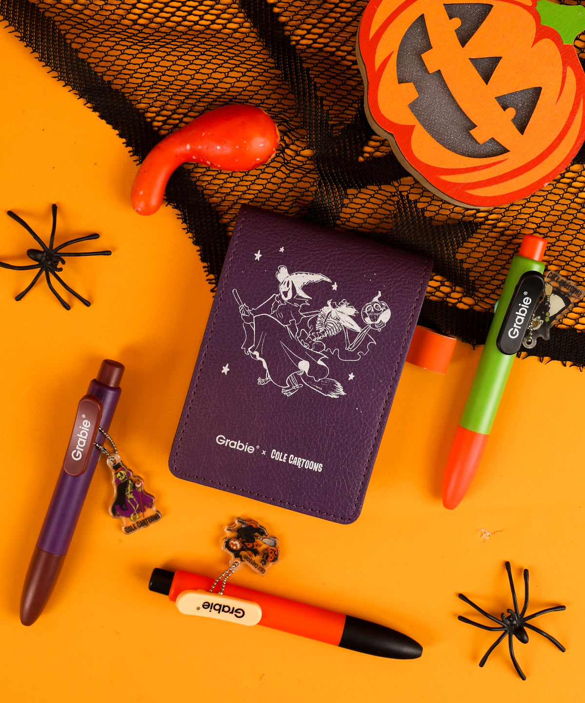 Spookyville Pocket Journal & Charm Pen Set - Grabie × Cole Cartoons
