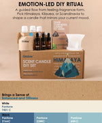 Scent Candle DIY Set with essential oils, fragrance pouch, and candle mold for emotion-led candle making ritual