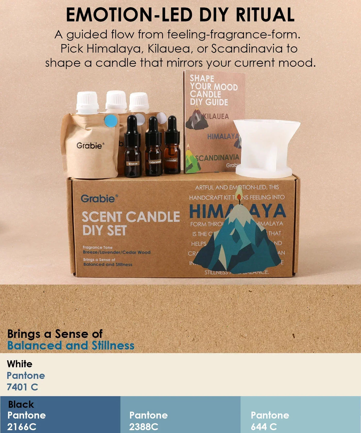 Scent Candle DIY Set with essential oils, fragrance pouch, and candle mold for emotion-led candle making ritual