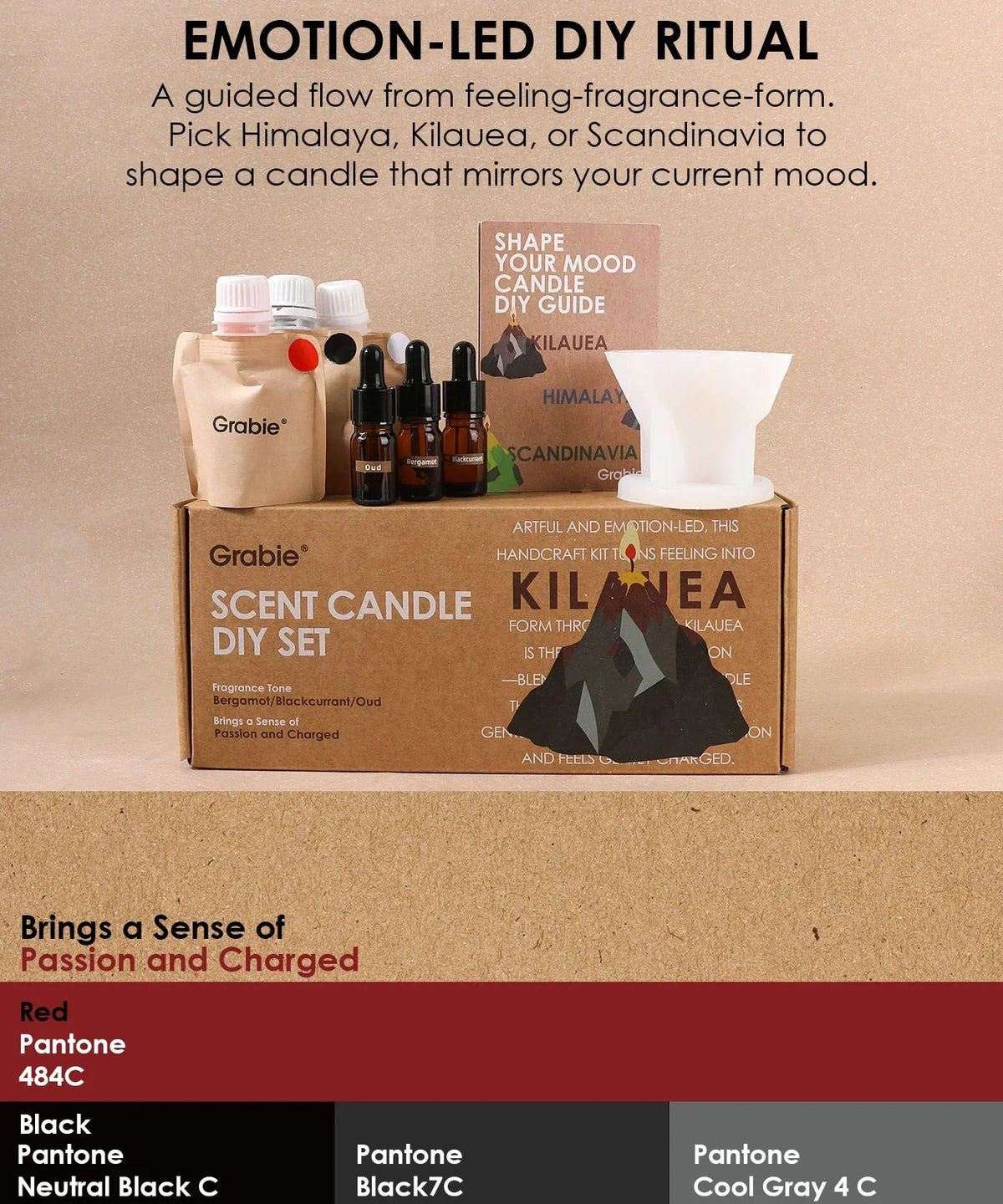 Scent Candle DIY Set with oils, fragrance guide, and candle mold for creating personalized scented candles