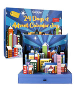 2025 Limited Edition Holiday Advent Calendar featuring a colorful cityscape design with 24 countdown days.