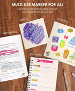 Color Magic Layering Marker Set for Wholesale used for writing, doodling, journaling, and highlighting on paper.