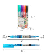 Dual-Tip Notetaking Pen Set Of 6 with assorted colors and fine and brush tips for journaling and note-taking