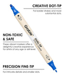 Grabie_Dual_Tip_Dot_Fine_Tip_Acrylic_Paint_Marker_Set_Grabie best selling Marker_Grabie Dot markers_acrylic paint pens markers_dot markers_best paint markers_acrylic paint markers set_Grabie Acrylic Marker Set_best paint markers_coloring pens for artists