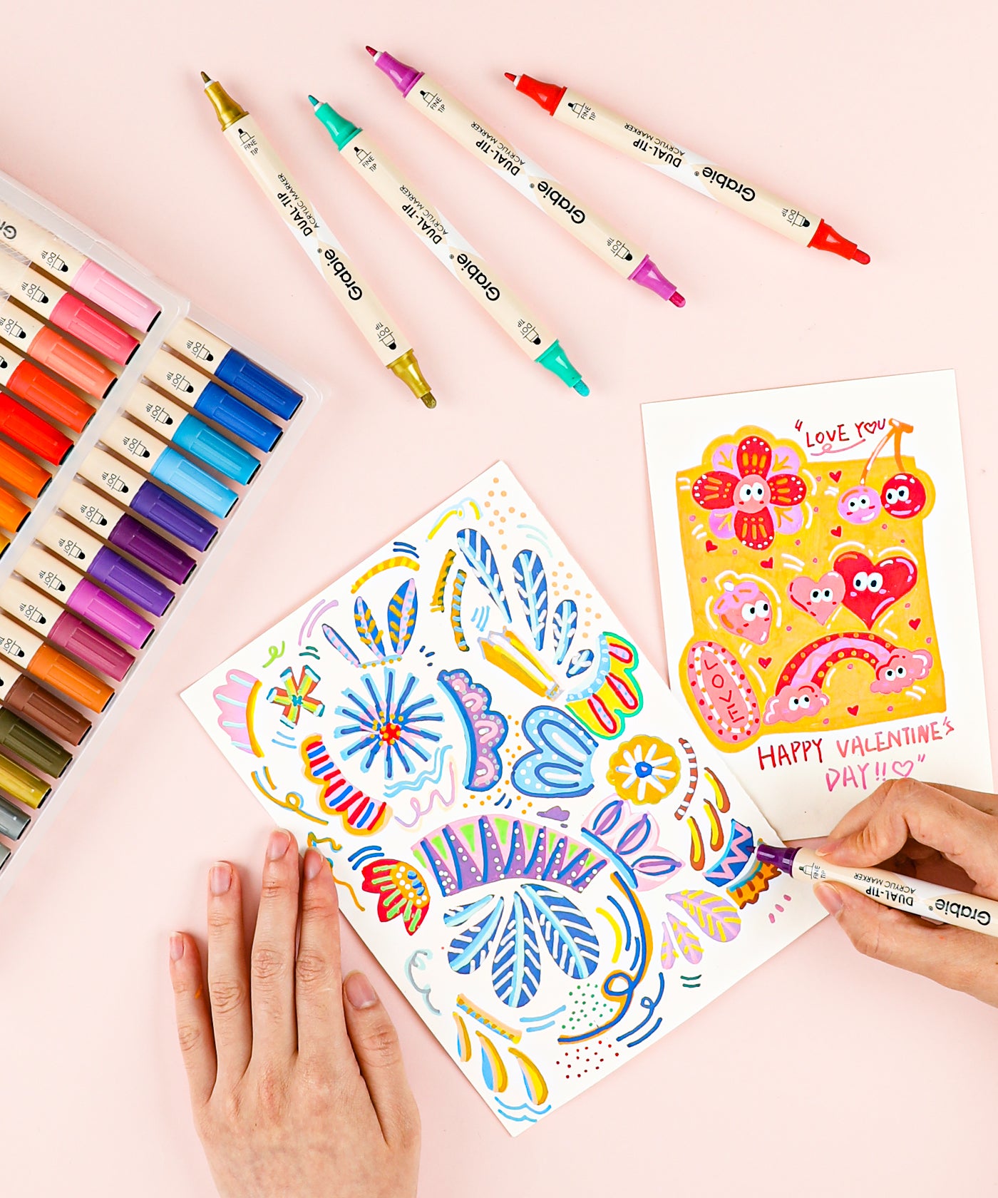 Grabie_Dual_Tip_Dot_Fine_Tip_Acrylic_Paint_Marker_Set_Grabie best selling Marker_Grabie Dot markers_acrylic paint pens markers_dot markers_best paint markers_acrylic paint pens markers_best paint markers_markers dual tip