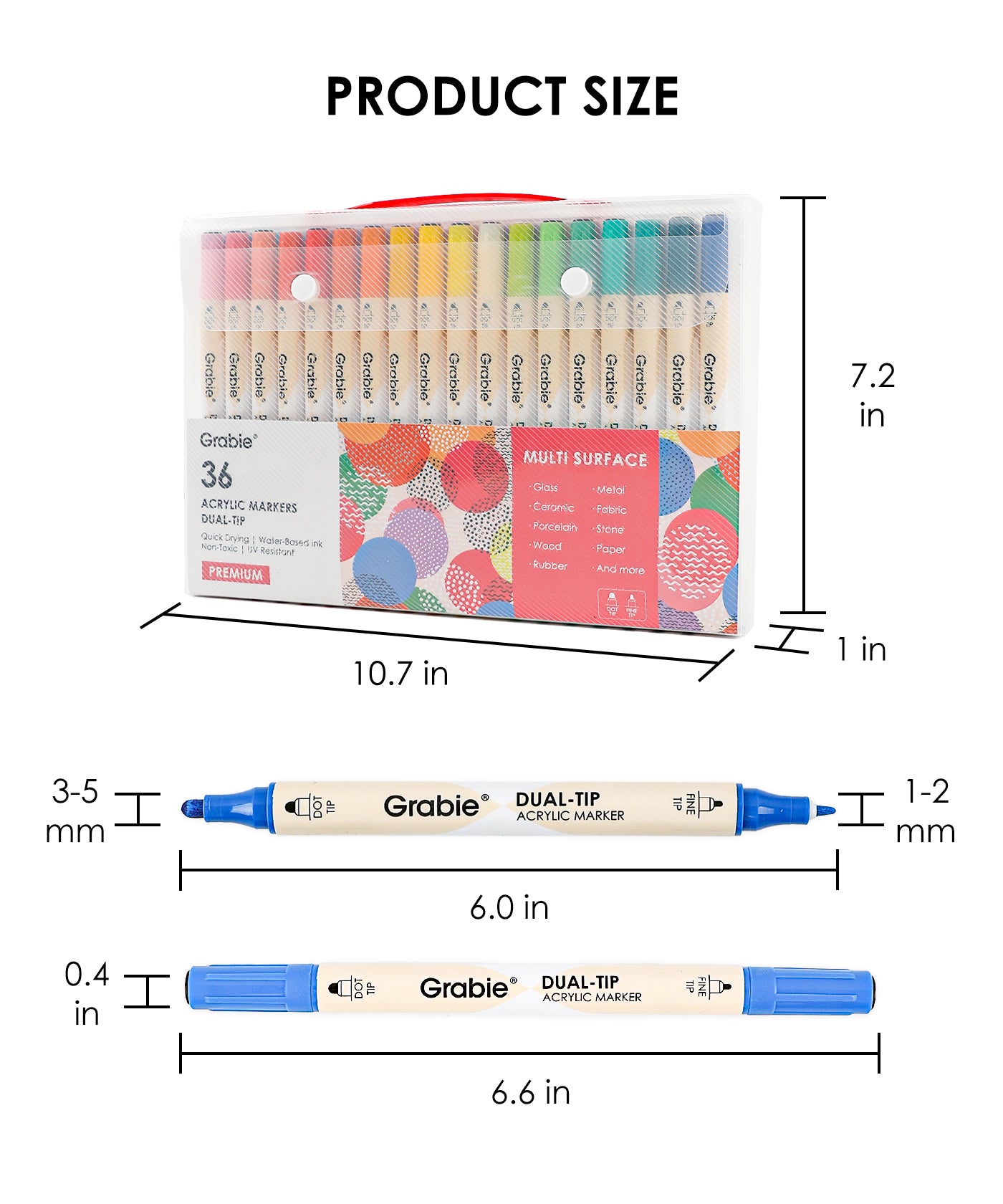 Grabie_Dual_Tip_Dot_Fine_Tip_Acrylic_Paint_Marker_Set_Grabie best selling Marker_Grabie Dot markers_acrylic paint pens markers_dot markers_best paint markers_Grabie Drawing Supplies_dual tip acrylic paint markers_art marker