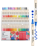 Dual Tip Dot & Fine Tip Acrylic Paint Marker Set Of 36