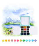 Grabie Foldable Watercolor Pocket Set of 12, Grabie Art, Grabie Art Supplies, Watercolor Mini Set, Grabie Watercolors, Professional Watercolor Paint Set, Pocket Watercolor Set, Pan Watercolor Paints, Miniature Watercolor Set