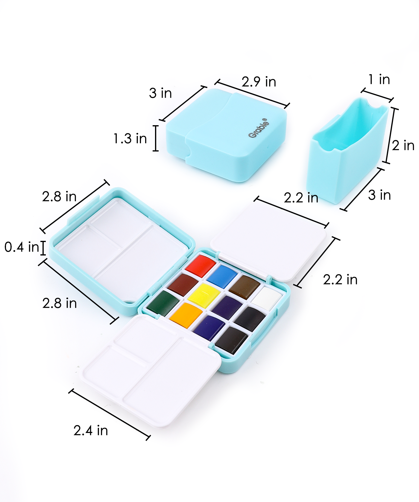 Grabie Foldable Watercolor Pocket Set of 12, Grabie Art, Grabie Art Supplies, Watercolor Painting Supplies, Beginner Watercolor Painting, Travel Watercolor Set, Watercolor Painting Ideas For Beginners, Foldable Watercolor, Miniature Watercolor Set, Grabie Watercolors