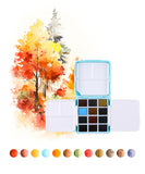 Grabie Foldable Watercolor Pocket Set of 12, Grabie Art, Grabie Art Supplies, Watercolor Painting Supplies, Beginner Watercolor Painting, Travel Watercolor Set, Watercolor Painting Ideas For Beginners, Foldable Watercolor, Watercolor With Brush, Miniature Watercolor Set, Grabie Watercolors