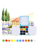 Grabie Foldable Watercolor Pocket Set of 12, Grabie Art, Grabie Art Supplies, Watercolor Painting Supplies, Beginner Watercolor Painting, Travel Watercolor Set, Watercolor Painting Ideas For Beginners, Foldable Watercolor, Watercolor With Brush, Miniature Watercolor Set, Grabie Watercolors