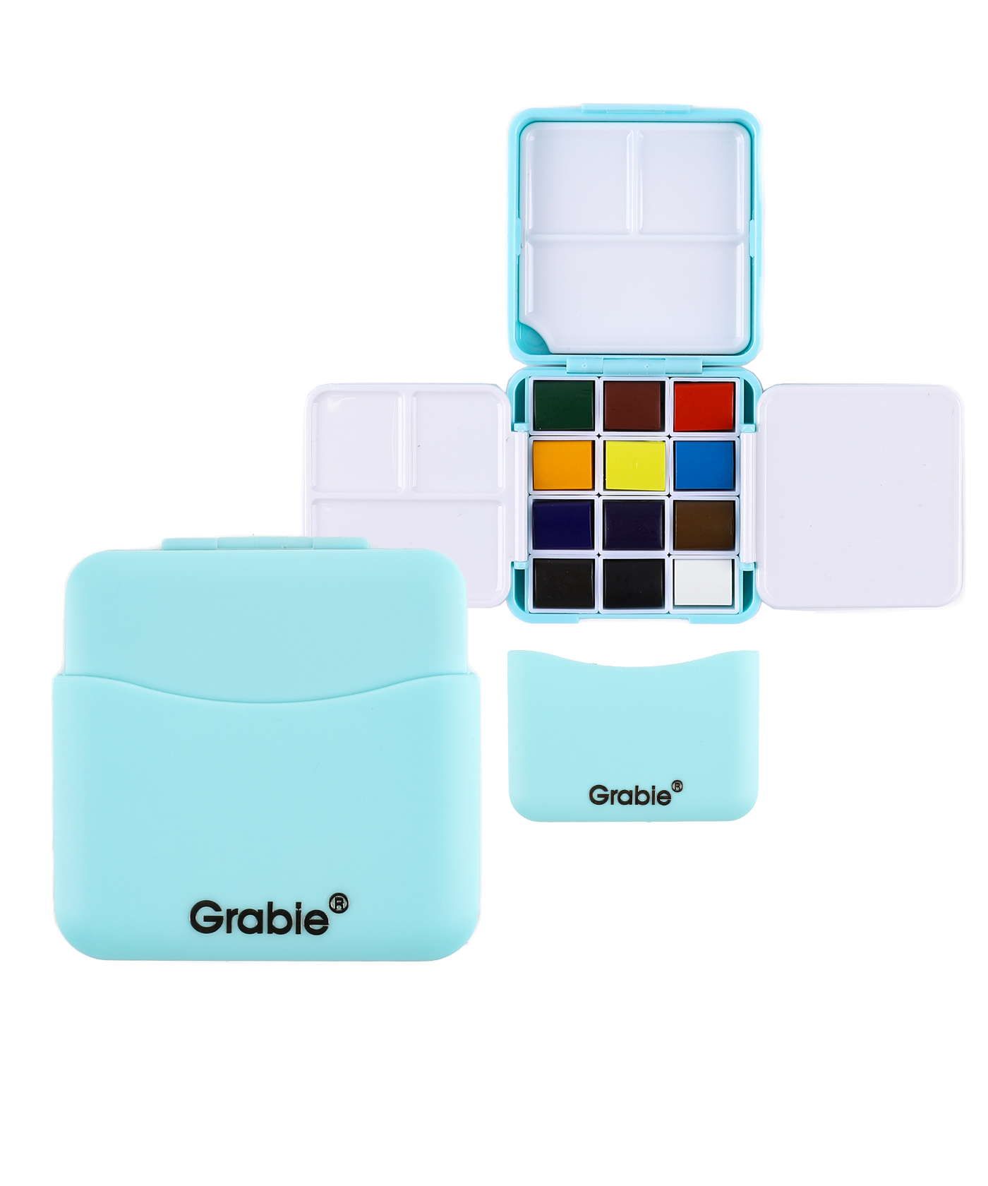 Grabie Foldable Watercolor Pocket Set of 12, Grabie Art, Grabie Art Supplies, Watercolor Painting Supplies, Beginner Watercolor Painting, Travel Watercolor Set, Watercolor Painting Ideas For Beginners, Foldable Watercolor, Watercolor With Brush, Miniature Watercolor Set, Grabie Watercolors