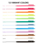 Grabie Retractable Colorflow Acrylic Gel Pen Set of 12 - Acrylic Pens Fine Tip, Journal And Pen, Journaling Pens, Best Journaling Pen, Good Bullet Journal Pens, Best Pens For Note Taking, Best Pens For Journaling, Rainbow Gel Pens, Journal Pens, Best Pens For Note Taking Best Pens For Bullet Journal, Acrylic Pens, Grabie Stationery Pens, Grabie Journal Pens, Grabie Art, Grabie Art Supplies, Grabie Supplies