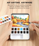 Good Watercolor Sets, Portable Watercolor Set, Good Watercolor Sets, Mini Travel Watercolor Set, Watercolor Half Pan, Watercolor Paints, Watercolor Set, Easy Watercolor Painting, Watercolor Painting Supplies, Pocket Watercolor Set, Grabie Watercolor, Grabie Watercolor Paint, Grabie Watercolor Paint Set, Grabie Best Watercolor Set, Grabie Watercolor With Brush, Grabie Art, Grabie Art Supplies, Grabie Watercolor With Brush